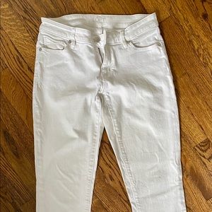 LOFT Curvy Straight White Jean